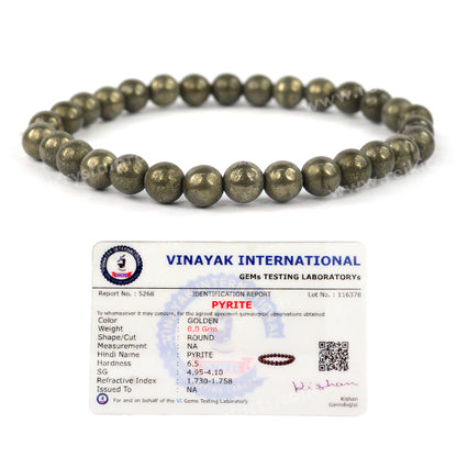Certified Natural Crystal Stones 6 mm Round Bead Bracelet Energized By Reiki Grand Master