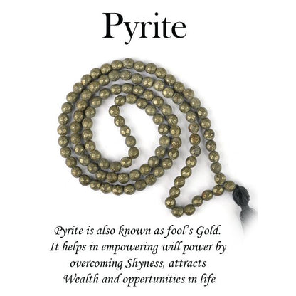 Natural Crystal Stone 6 mm 108 Faceted Beads Jaap Mala for Unisex