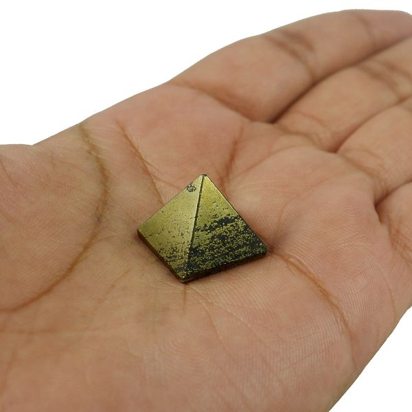 Mini Pyrite Wealth Attraction Crystal Pyramid