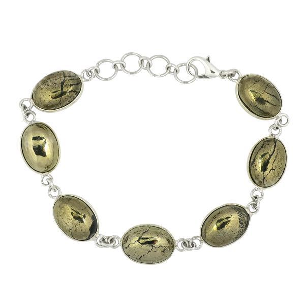 Natural Crystal Stone Adjustable Metal Bracelet for Unisex