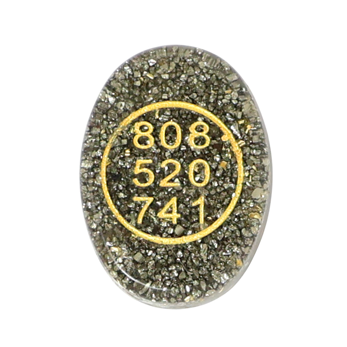 Orgone Zibu Symbol Money Switch Word Pyrite Cabochon Pack of 1