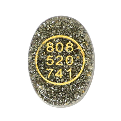 Orgone Zibu Symbol Money Switch Word Pyrite Cabochon Pack of 1