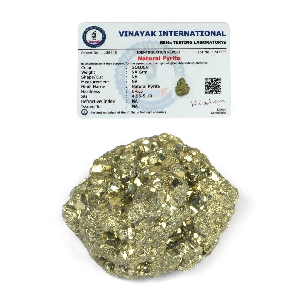 Certified Natural Pyrite Peru Raw Rough for Wealth, Attracts Business Luck