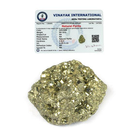 Certified Natural Pyrite Raw Rough Cluster 30 Gram Peru