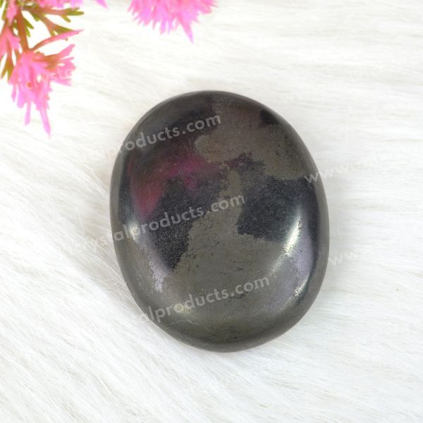 Pyrite Polished Palm Stone for Wealth and Prosperity