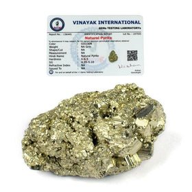 Certified Natural Pyrite Raw / Rough Cluster / Peru Pyrite 50 gram