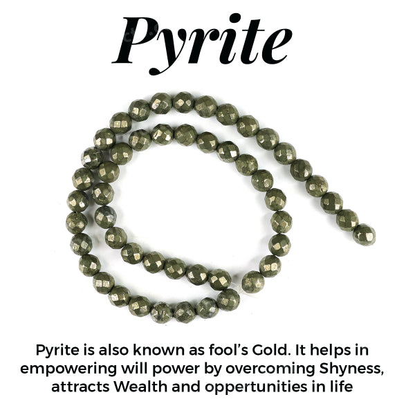 Golden Pyrite beads for jewelry design