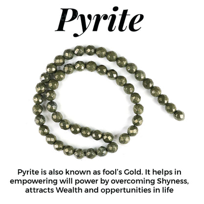 Golden Pyrite beads for jewelry design