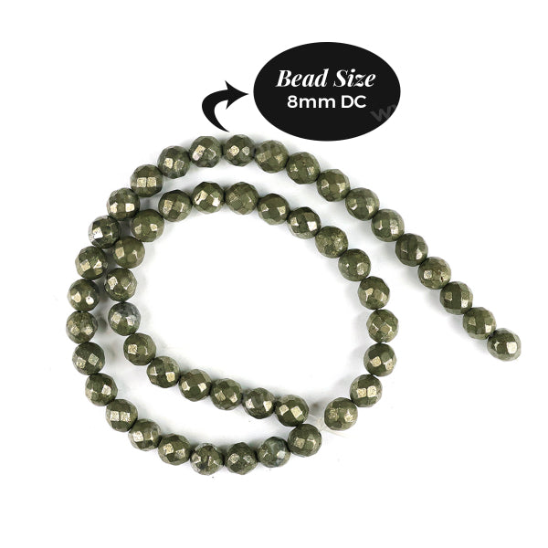 Golden Pyrite beads for jewelry design