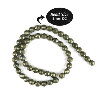 Golden Pyrite beads for jewelry design