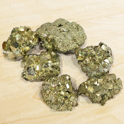 Certified Natural Pyrite Peru Raw Rough for Wealth, Attracts Business Luck