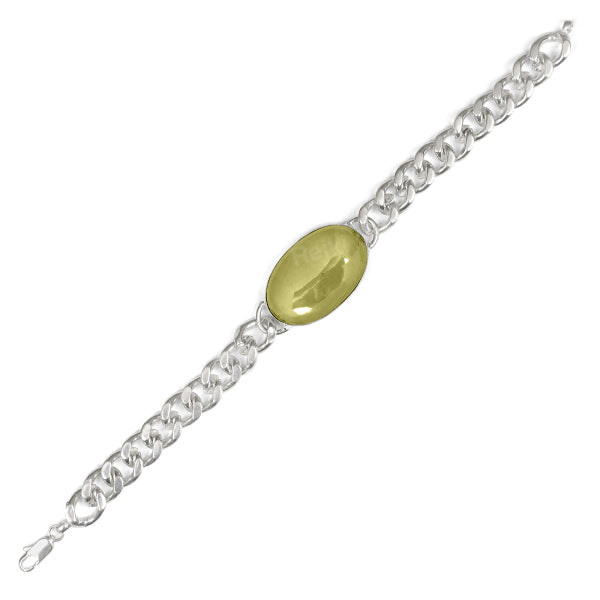 Natural Pyrite Gemstone Oval shape Bracelet For Boys