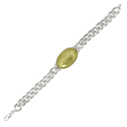 Natural Pyrite Gemstone Oval shape Bracelet For Boys