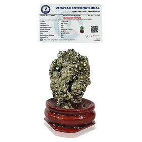 Certified Natural Pyrite Raw Rough Stones Cluster With Stand 30 gram