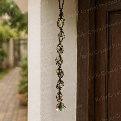 Natural Pyrite / 7 Chakra Tumble Stone Car Hanging / Door Hanging Accessories