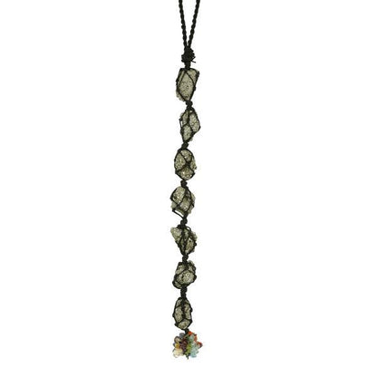 Natural Pyrite / 7 Chakra Tumble Stone Car Hanging / Door Hanging Accessories