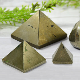 Pyrite Pyramid for Wealth Reiki Healing / Grid and Vastu Correction