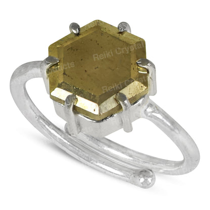 Natural Gemstone Adjustable Ring for Unisex