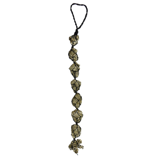 Natural Pyrite Rough Cluster Stone With Chip Vastu Door Hanging for Wealth