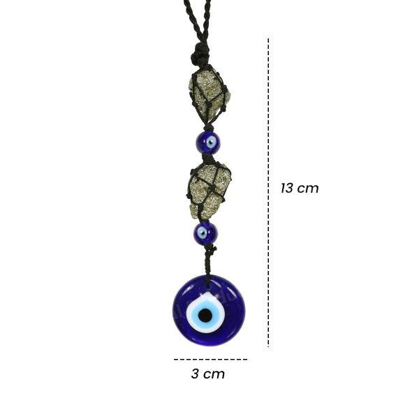 Natural Pyrite / Evil Eye Tumble Stone Car Hanging / Door Hanging Accessories