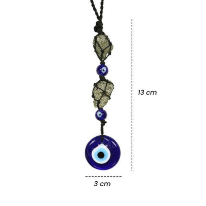 Natural Pyrite / Evil Eye Tumble Stone Car Hanging / Door Hanging Accessories