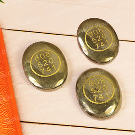 Natural Pyrite Zibu Symbol Coin for Wealth Money Good Luck Positivity and Prosperity Pack of 3 pc