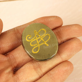 Natural Pyrite Zibu Symbol Coin for Wealth Money Good Luck Positivity and Prosperity Pack of 2 pc