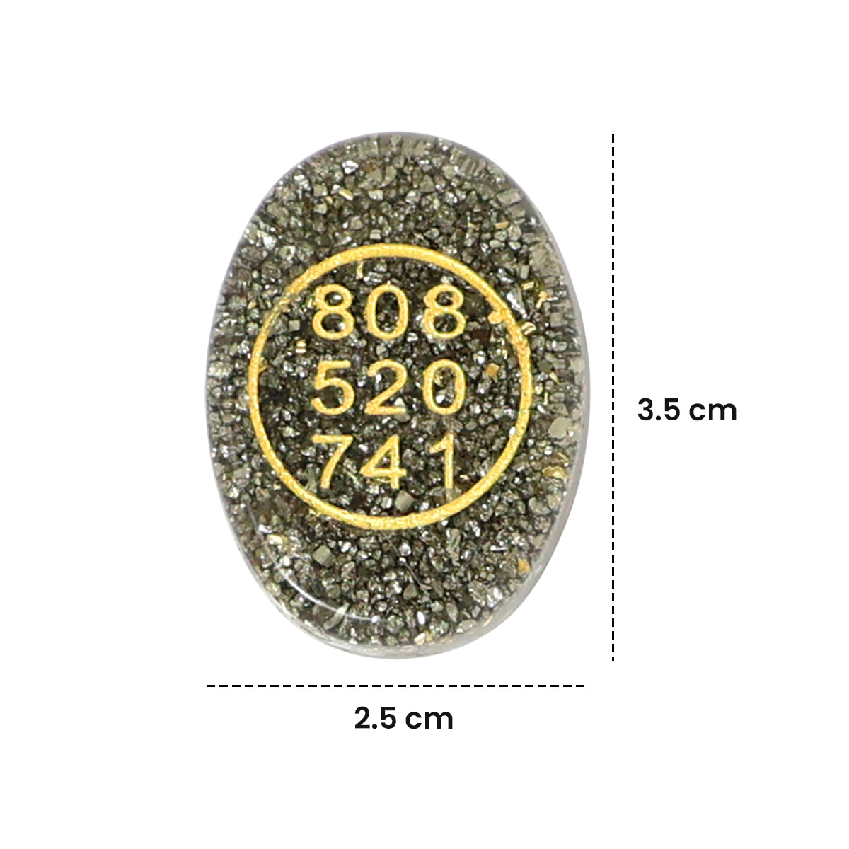 Orgone Zibu Symbol Money Switch Word Pyrite Cabochon Pack of 1