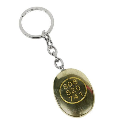 Pyrite Zibu Symbol Key chain for Money Symbol Keychain