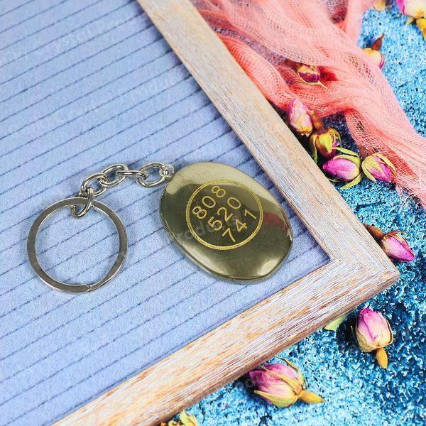 Pyrite Zibu Symbol Key chain for Money Symbol Keychain
