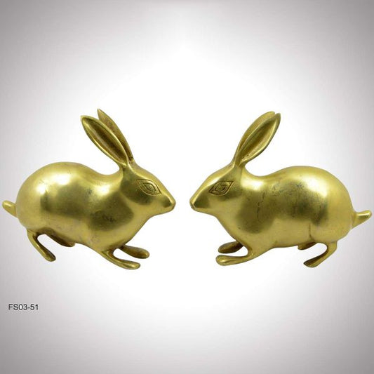 Brass Rabbit Pair for Vastu Remedy Weight 1600 Gram