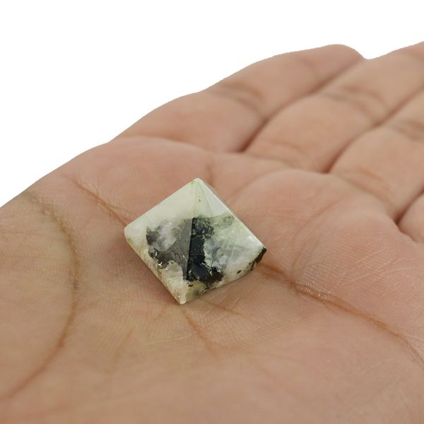 Natural Rainbow Moonstone Pyramid 10-15 mm