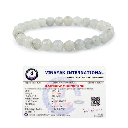 Certified Natural Crystal Stones 6 mm Round Bead Bracelet Energized By Reiki Grand Master
