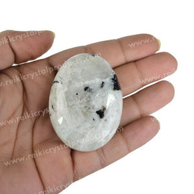 Natural Rainbow Moonstone Palm Stone 5 cm Healing Crystal