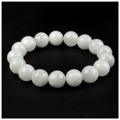 AAA Natural Rainbow Moonstone 12 mm Round Beads Bracelet