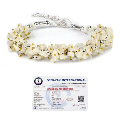 Certified Natural Crystal Stone Adjustable Chip Beads Bracelet