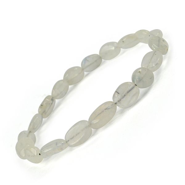 Natural Crystal Stone Oval Beads Bracelet
