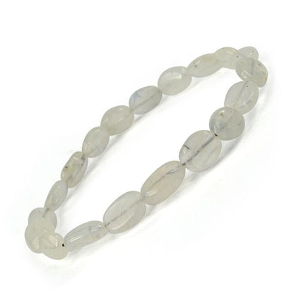 Natural Crystal Stone Oval Beads Bracelet