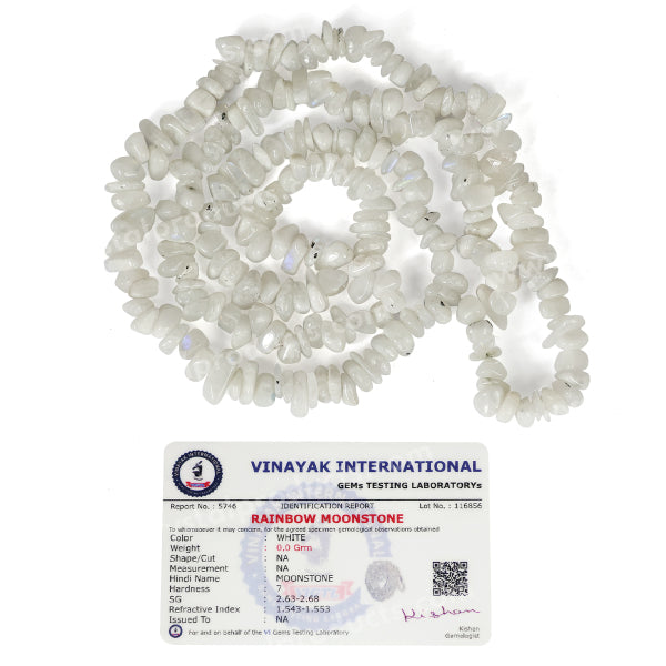 Certified Natural Crystal Stone Chip Beads Mala - Necklace