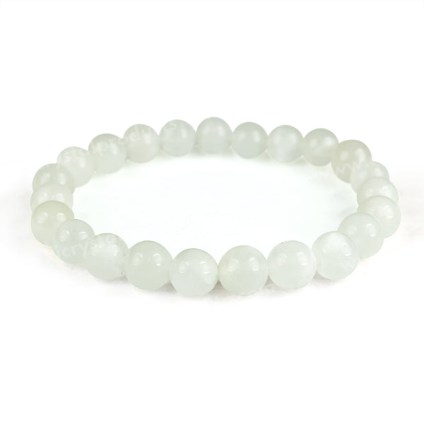 Natural Crystal Stones 8 mm Round Bead Bracelet