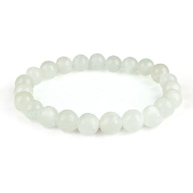 Rainbow Moonstone Crystal Bracelet | Natural Healing Gemstone Bracelet for Intuition & New Beginnings