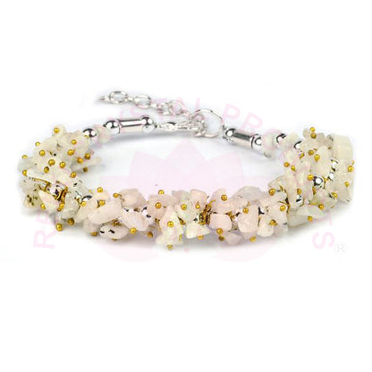 Natural Crystal Stone Adjustable Chip Beads Bracelet