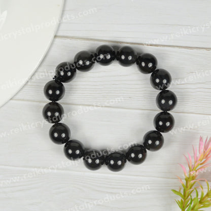 Natural Crystal Stone 12 mm Round Beads Bracelet