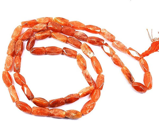 Red Aventurine Box Bead Mala