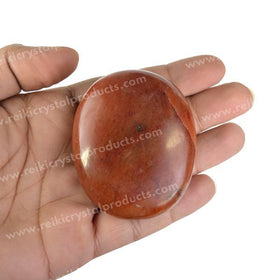 Natural Red Aventurine Palm Stone 5 cm Healing Crystal
