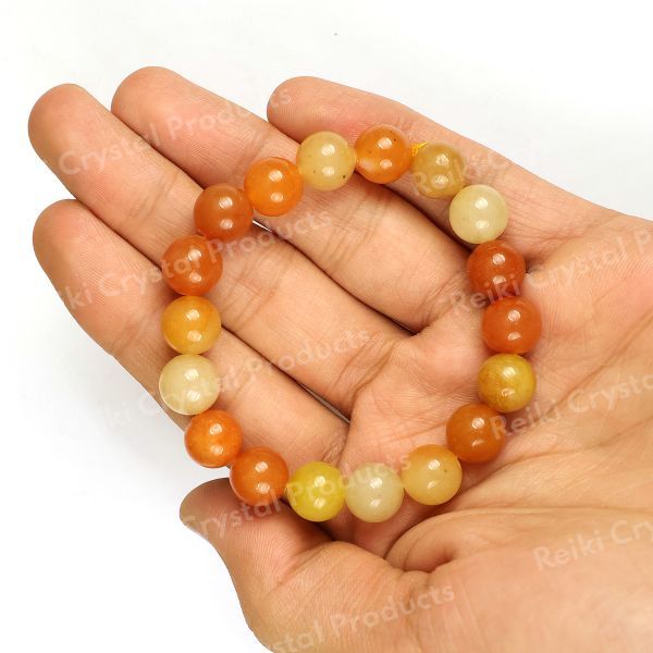 Red Aventurine 10mm Round Bead Bracelet Charged By Reiki Grand Master & Vastu Expert