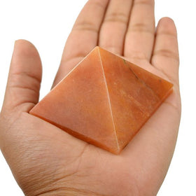 Natural Red Aventurine pyramid 50mm Reiki charged for confidence
