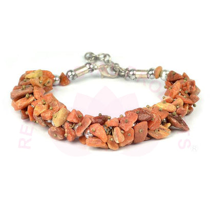Natural Crystal Stone Adjustable Chip Beads Bracelet