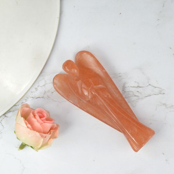 Natural Crystal Angel Size 7.6 cm (3 inch)
