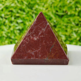 Reiki energized Red Jasper pyramid for strength and stability